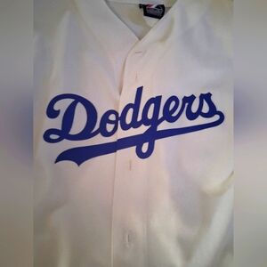 Womens Majestic Dodgers White and Blue Jersey 2 For $50 Obo